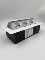 Розетка встраиваемая полуавтоматическая 3-м TORO-01-10 265x118x65мм белый картинка